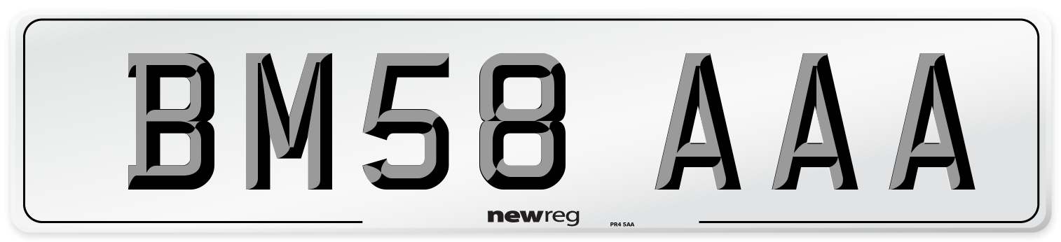 BM58 AAA Number Plate from New Reg